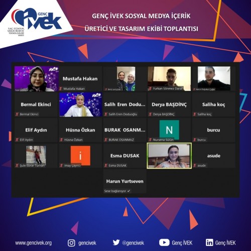 Genç İVEK Sosyal Medya İçerik Üretici ve Tasarım Ekibi Toplantısı
