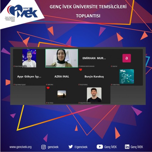 Genç İVEK Üniversite Temsilciler Toplantısı çevrim içi olarak gerçekleşti!