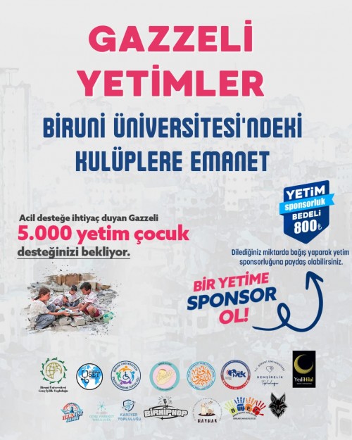 Genç İVEK Biruni Üniversitesi Öğrenci Topluğu Yetim Sponsorluk Programı