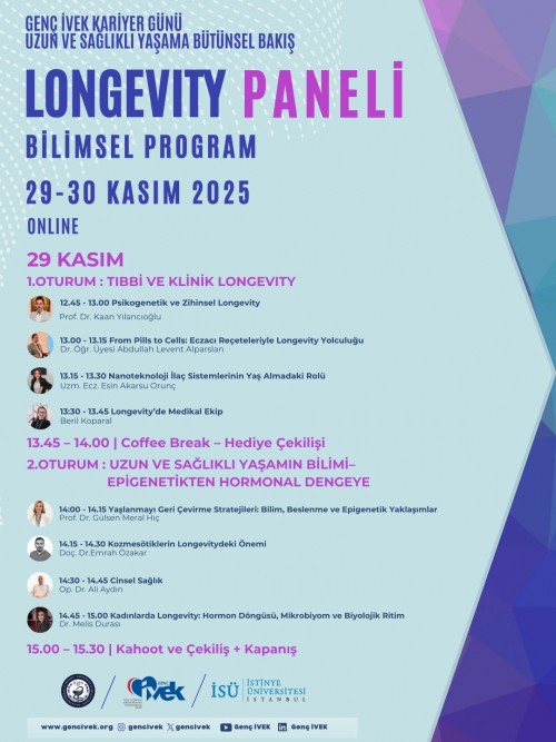Genç İVEK Kariyer Günü, "LONGEVİTY PANELİ" ile 29-30 Kasım'da online olarak gerçekleşiyor!