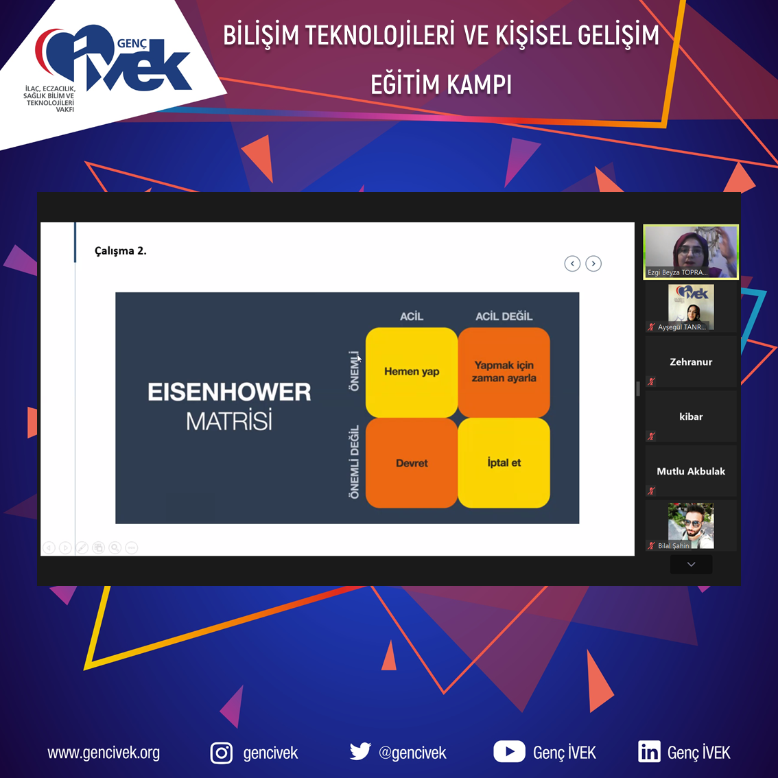  BİLİŞİM TEKNOLOJİLERİ VE KİŞİSEL GELİŞİM KAMPI 