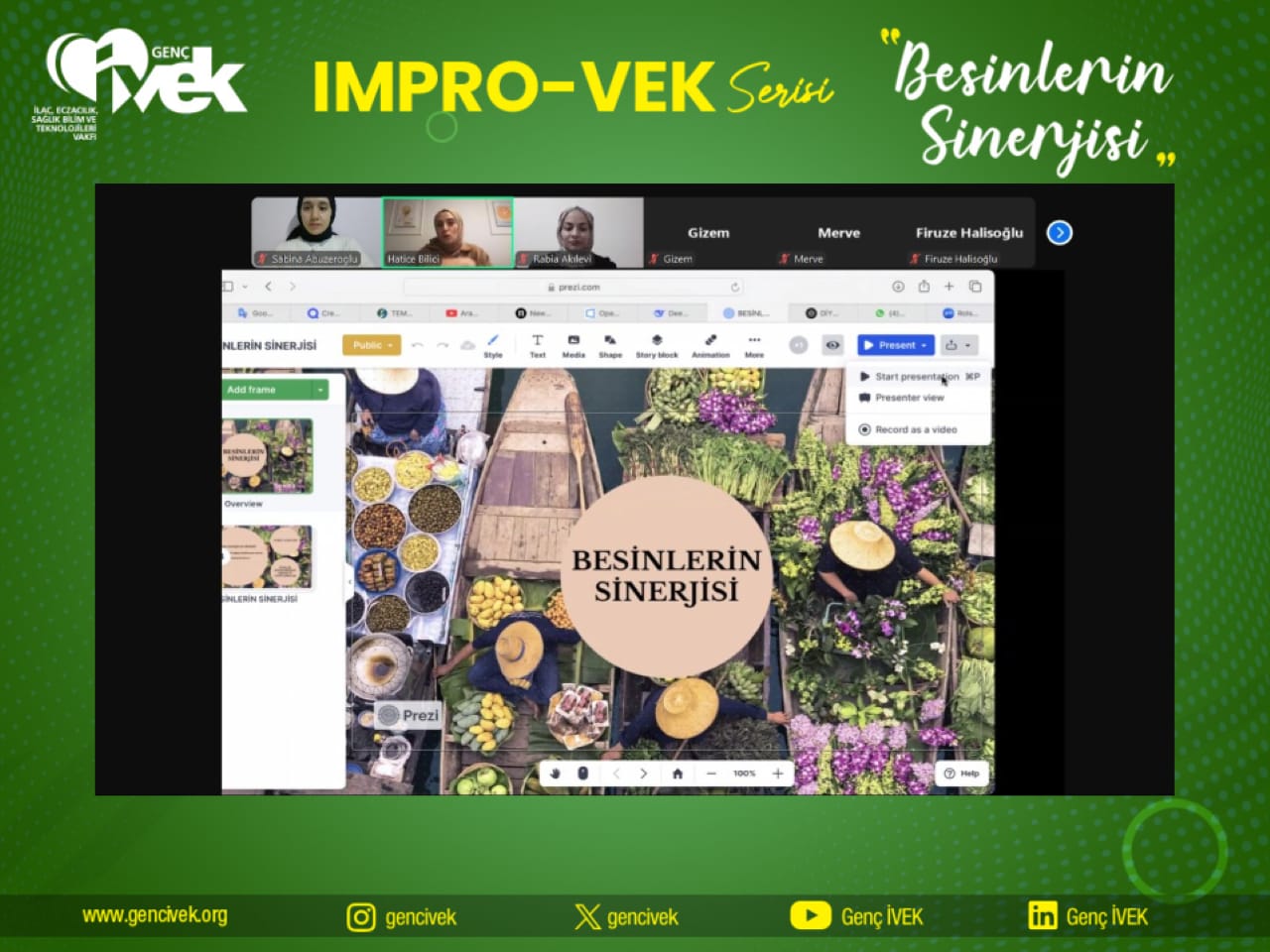  IMPRO-VEK Serisi Besinlerin Sinerjisi yayınımız harikaydı! 