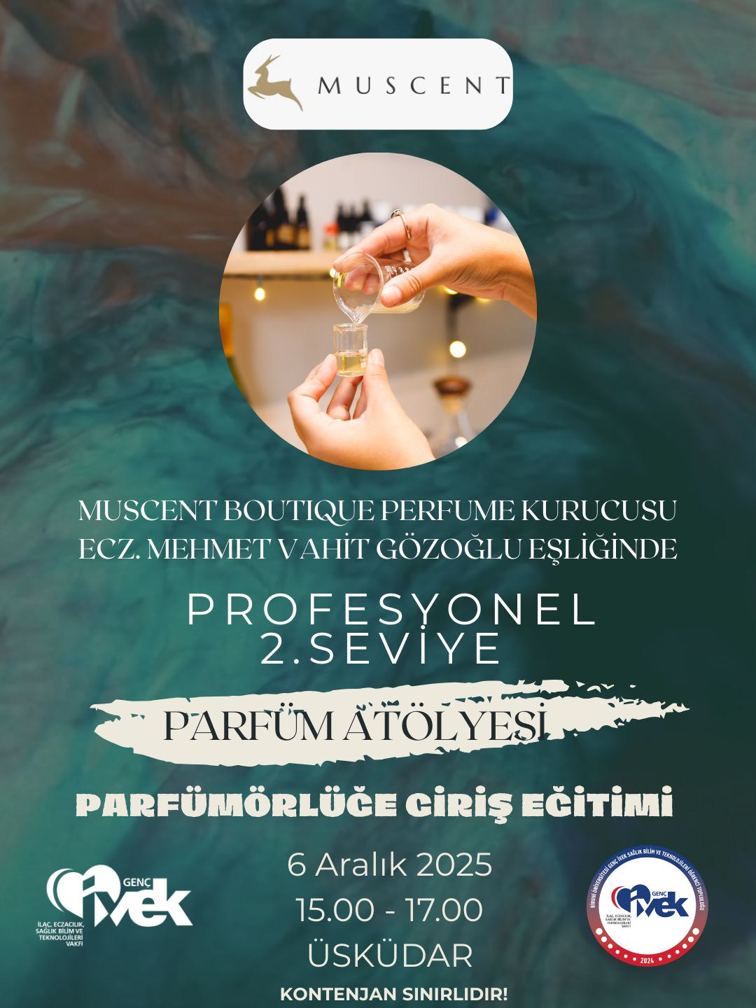  Genç İVEK Biruni Üniversitesi Öğrenci Topluluğu 2.Seviye Parfüm Atölyesi! 