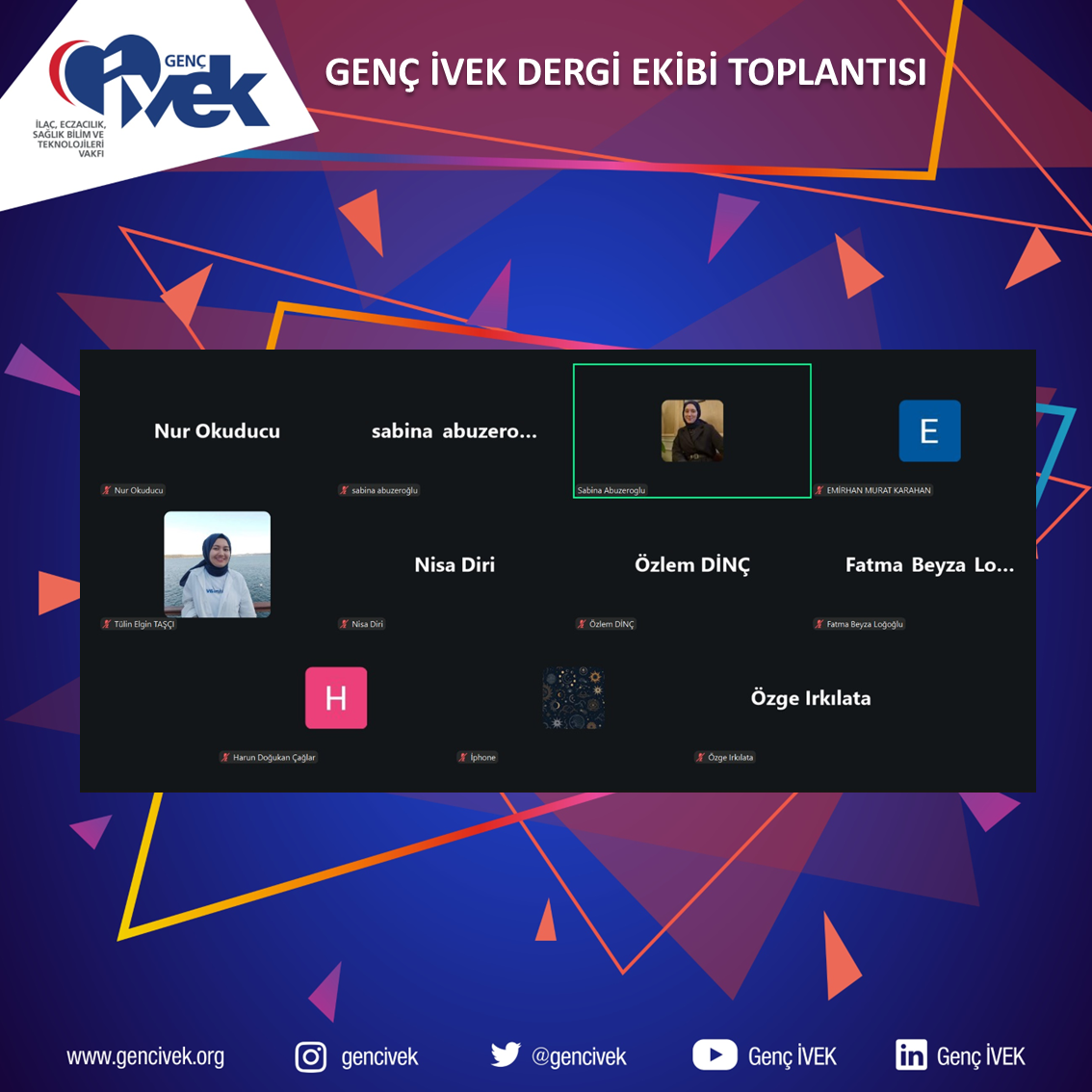  Genç İVEK Dergi Ekibi Toplantısı 