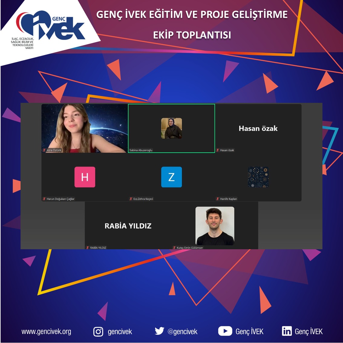  Genç İVEK Eğitim ve Proje Geliştirme Ekibi Toplantısı 