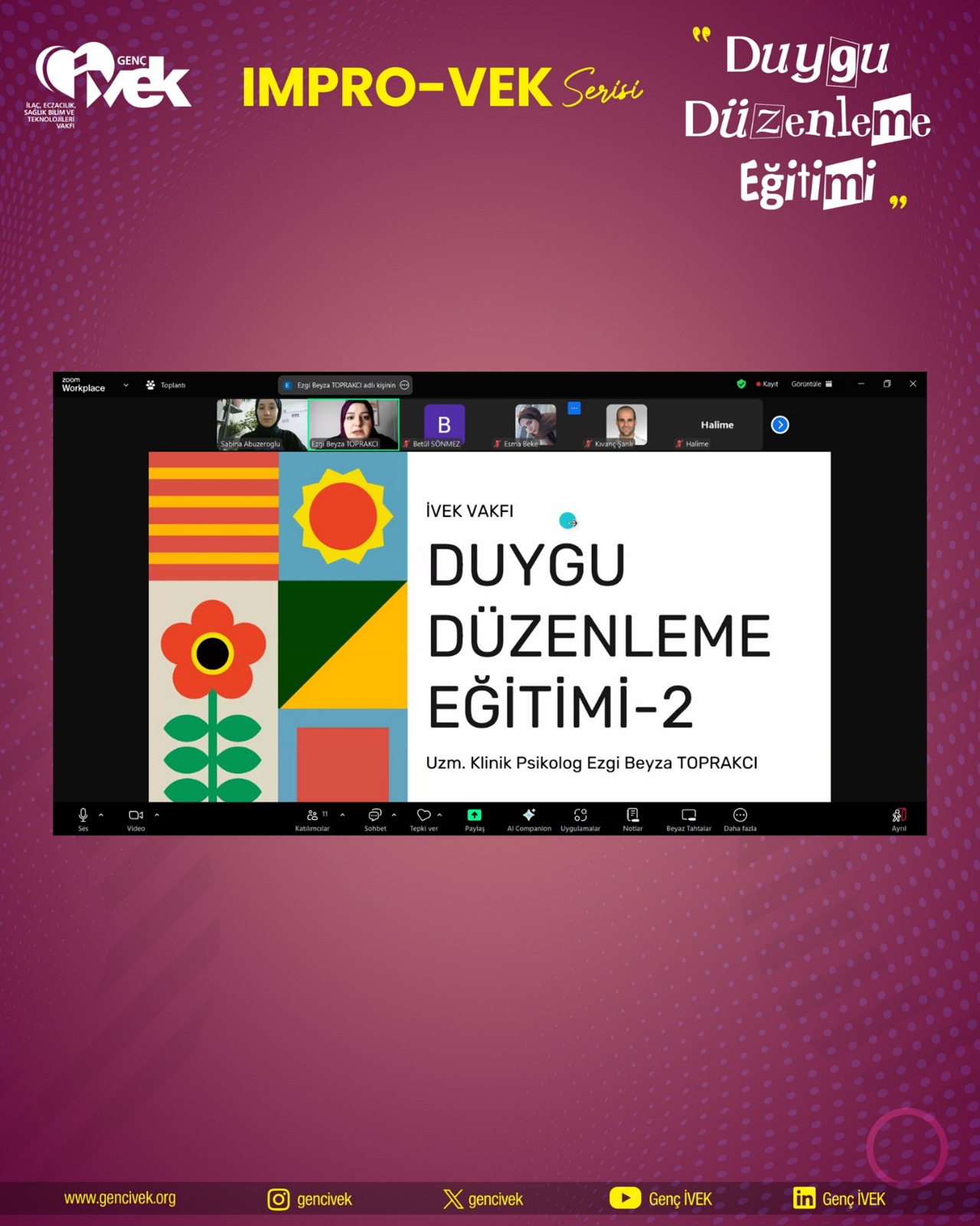  IMPRO-VEK Duygu Düzenleme Eğitim Serisi Devam Ediyor! 